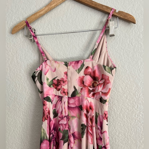 Season of love pink floral maxi dress gown XS - Picture 5 of 9